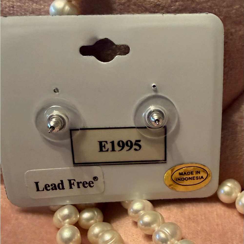 Silver-Tone Black & Clear Floral Stud Earrings - Picture 3 of 3